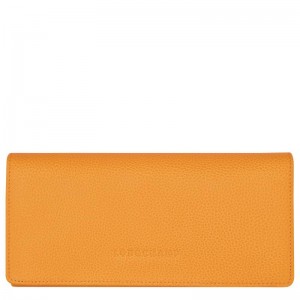 Apricot Orange Longchamp Le Foulonné Continental Women's Wallets | TBKQ-78596