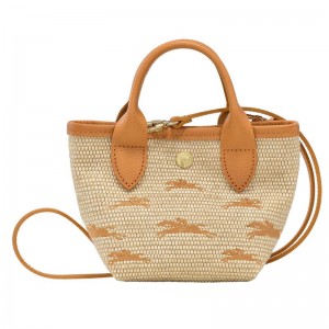 Apricot Orange Longchamp Le Panier Pliage XS Women's Basket Bag | NJPW-12985