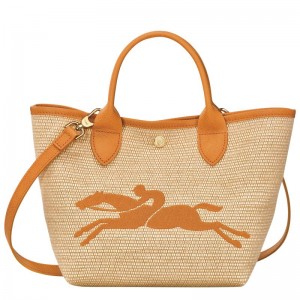 Apricot Orange Longchamp Le Panier Pliage S Women's Basket Bag | OVNX-93067