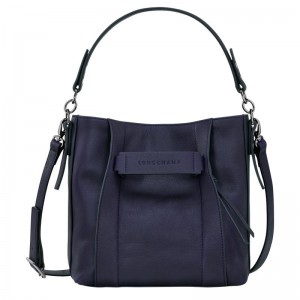 Bilberry Purple Longchamp 3D S Women's Crossbody Bags | XJUF-06143