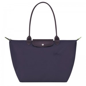 Bilberry Purple Longchamp Le Pliage Green L Women's Tote Bag | MXIE-42871