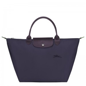 Bilberry Purple Longchamp Le Pliage Green M Women's Handbags | ENOV-05982