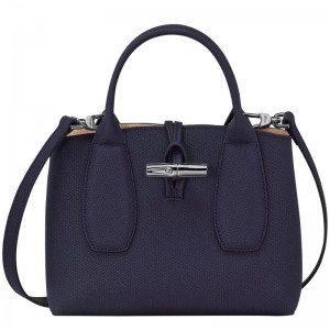 Bilberry Purple Longchamp Roseau S Women's Handbags | AGSL-63240