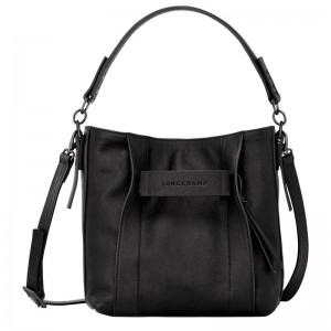 Black Longchamp 3D S Women's Crossbody Bags | QTKV-82693