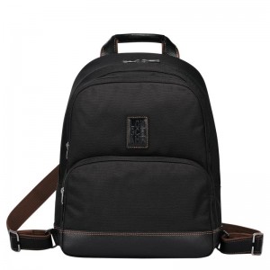 Black Longchamp Boxford Men's Backpacks | KYBI-72194