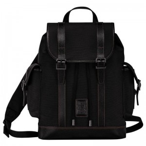 Black Longchamp Boxford Men's Backpacks | AIPF-91574