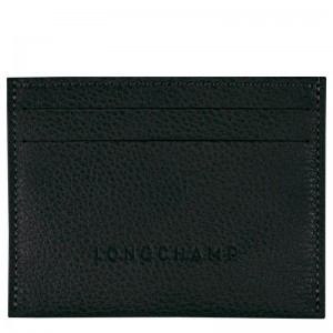 Black Longchamp Le Foulonné Men's Cardholders | FEAO-60315