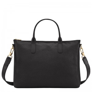 Black Longchamp Le Foulonné S Men's Briefcase | FSGL-18902