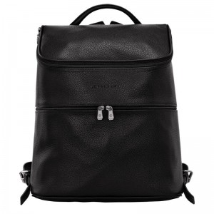 Black Longchamp Le Foulonné Women's Backpacks | NKOL-39410