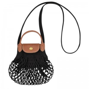 Black Longchamp Le Pliage Filet XS Women's Mesh Bag | ZTSO-41320