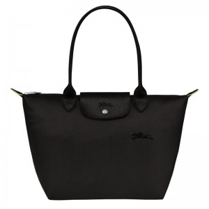 Black Longchamp Le Pliage Green M Women's Tote Bag | MHWS-90834