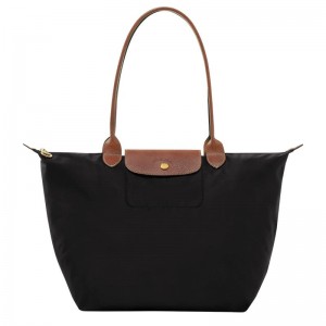 Black Longchamp Le Pliage Original L Women's Tote Bag | JEFH-79605