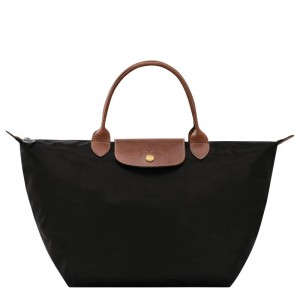 Black Longchamp Le Pliage Original M Women's Handbags | AZYG-36017