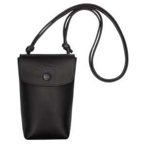 Black Longchamp Le Pliage Xtra with leather lace Women's Phone Case | CMOP-73186