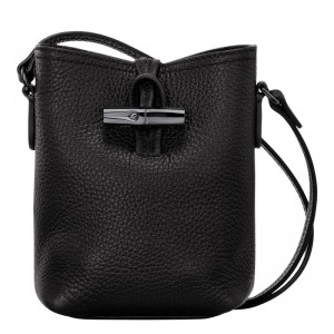 Black Longchamp Roseau Essential XS Women's Crossbody Bags | HGPR-02713