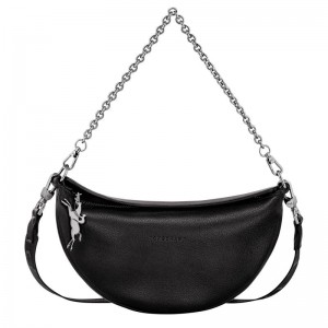 Black Longchamp Smile S Women's Crossbody Bags | QUFK-46359