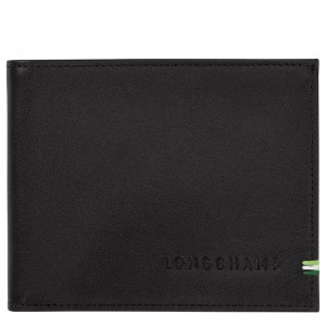 Black Longchamp sur Seine Men's Wallets | HMDY-98254