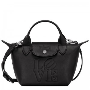 Black Longchamp x Robert Indiana XS Women's Handbags | DATU-59043