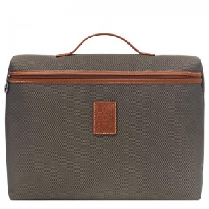 Brown Longchamp Boxford S Men's Briefcase | IKBY-61970