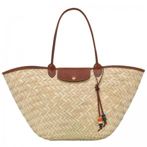 Brown Longchamp Le Panier Pliage XL Women's Basket Bag | BTYX-16579