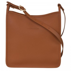 Caramel Brown Longchamp Le Foulonné M Women's Crossbody Bags | YDHK-69782