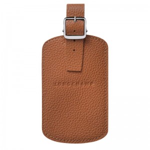 Caramel Brown Longchamp Le Foulonné Men's Luggage Tags | ESOM-39540