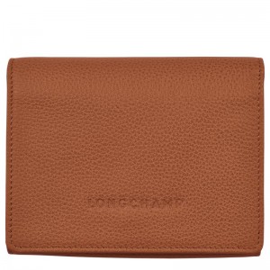 Caramel Brown Longchamp Le Foulonné Men's Wallets | POCJ-76518