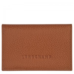 Caramel Brown Longchamp Le Foulonné Men's Cardholders | ZJSP-18735