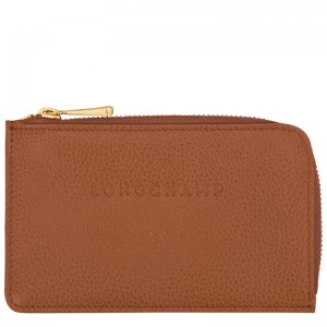 Caramel Brown Longchamp Le Foulonné Men's Cardholders | APOH-80357