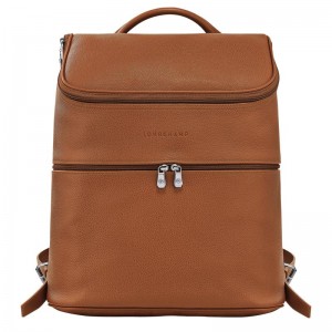 Caramel Brown Longchamp Le Foulonné Men's Backpacks | UDNL-43051