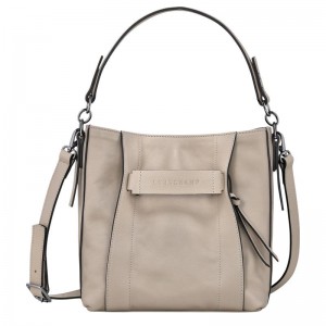 Clay Grey Longchamp 3D S Women's Crossbody Bags | YKWF-02137