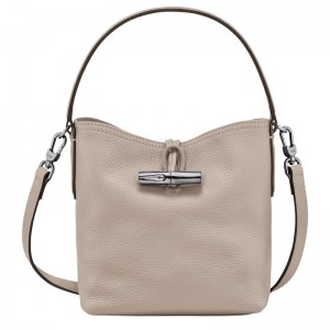 Clay Grey Longchamp Roseau Essential XS Women's Bucket Bag | VSML-16839