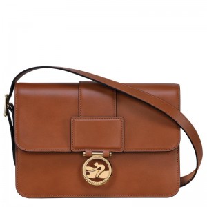 Cognac Brown Longchamp Box-Trot M Women's Crossbody Bags | WRIK-78406