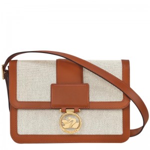 Cognac Brown Longchamp Box-Trot M Women's Crossbody Bags | AOTH-02543