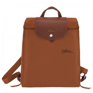 Cognac Brown Longchamp Le Pliage Green M Men's Backpacks | BVPC-14935