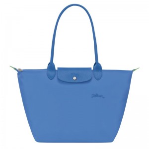 Cornflower Blue Longchamp Le Pliage Green L Women's Tote Bag | OLDI-81325