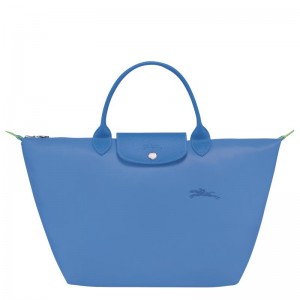 Cornflower Blue Longchamp Le Pliage Green M Women's Handbags | GEOL-59367