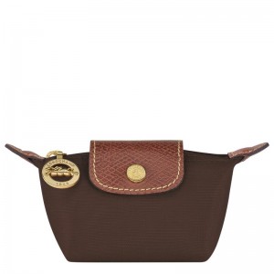 Ebony Brown Longchamp Le Pliage Original Women's Coin Purses | SKEH-61458