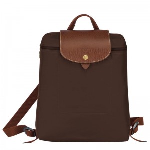 Ebony Brown Longchamp Le Pliage Original M Men's Backpacks | JNOZ-08759