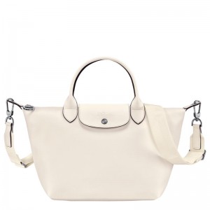 Ecru White Longchamp Le Pliage Xtra S Women's Handbags | ZRBF-78593