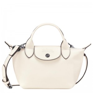 Ecru White Longchamp Le Pliage Xtra XS Women's Handbags | EPVO-42106