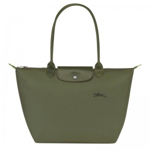 Forest Green Longchamp Le Pliage Green L Women's Tote Bag | OMVN-23064