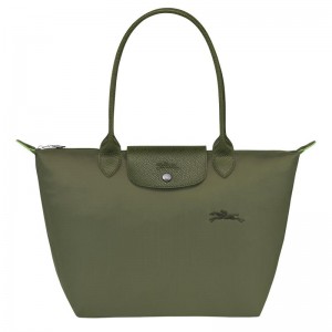 Forest Green Longchamp Le Pliage Green M Women's Tote Bag | DWRB-24307