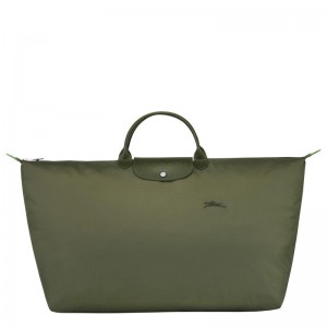 Forest Green Longchamp Le Pliage Green M Men's Travel Bags | QRFJ-13706