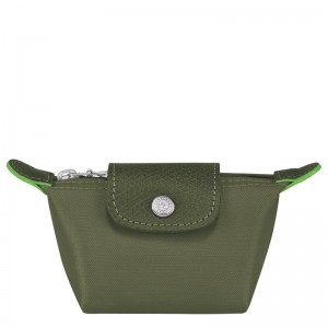 Forest Green Longchamp Le Pliage Green Men's Coin Purses | ZIKX-24763