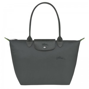 Graphite Grey Longchamp Le Pliage Green M Women's Tote Bag | EQYZ-59276