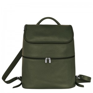 Khaki Longchamp Le Foulonné Men's Backpacks | ZSEC-62518