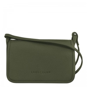 Khaki Longchamp Le Foulonné XS Women's Clutch Purse | HJFI-30125