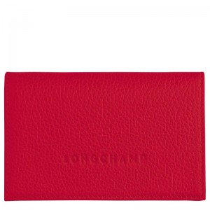 Love Red Longchamp Le Foulonné Men's Cardholders | VORI-38426