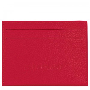 Love Red Longchamp Le Foulonné Men's Cardholders | EFCK-01429